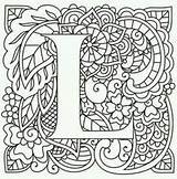 Coloring Pages Letter Mandala Monogram Alphabet Adults Letters Color Getcolorings Embroidery Colouring Visitar Choose Board sketch template