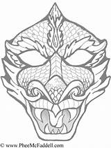Dragao Mascara Realistic Drachen Masken Tudodesenhos Coloringhome Popular Pheemcfaddell sketch template