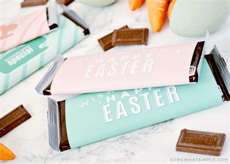 easter candy bar wrappers printable   simple
