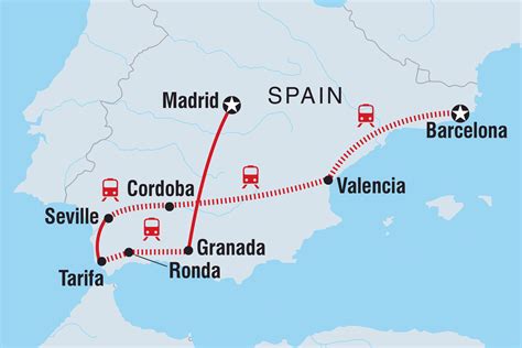 map  spain  madrid highlighted   spain highlights seville madrid barcelona  days