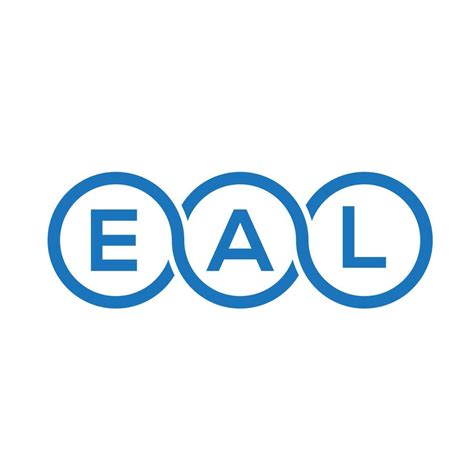 eal letter logo design  black backgroundeal creative initials letter logo concepteal vector