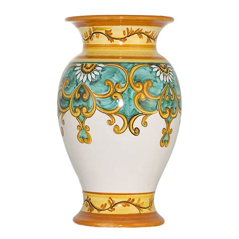 vaso artistico da  cm  ceramica  vietri barocco ceramica vietrese eccellenza