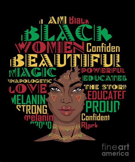 Black Woman Powerful African American Black Digital Art By Shirtom