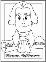 Presidents Jefferson Coloring4free Educational 2042 Pintables Ingrahamrobotics sketch template