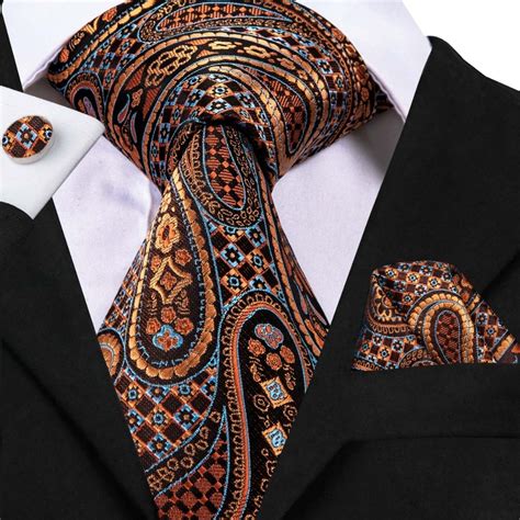 buy  tie handmade silk mens ties brown paisley