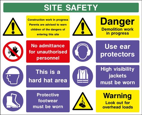 rectangular night glow construction site safety work zone signage rs  piece id
