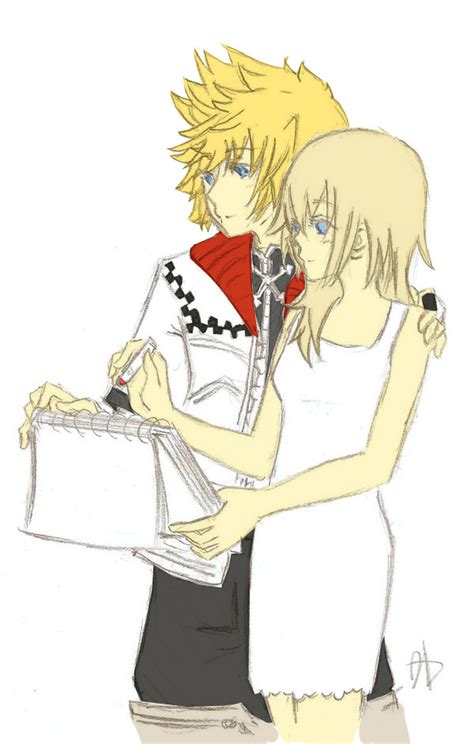 Kh Roxas X Namine Colored By Advancedshiping On Deviantart