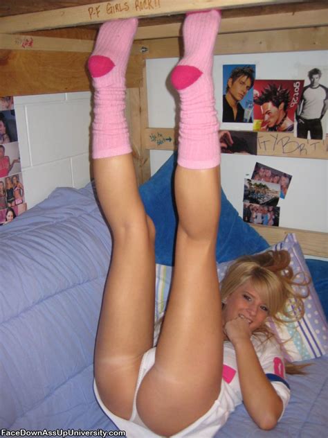 Pictures Of Blonde Teen Makenzie Teasing In Her Pink Socks