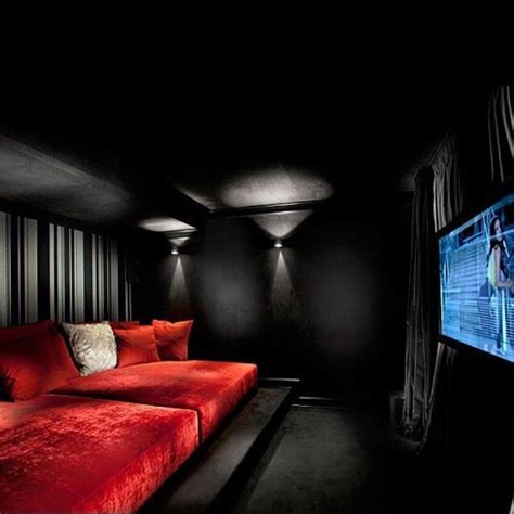 make your own private cinema look like this red n black wex room seductive bdsm lupanar