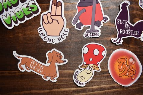 The Raunchy Pack Stickers Adult Humor Stickers Naughty Etsy