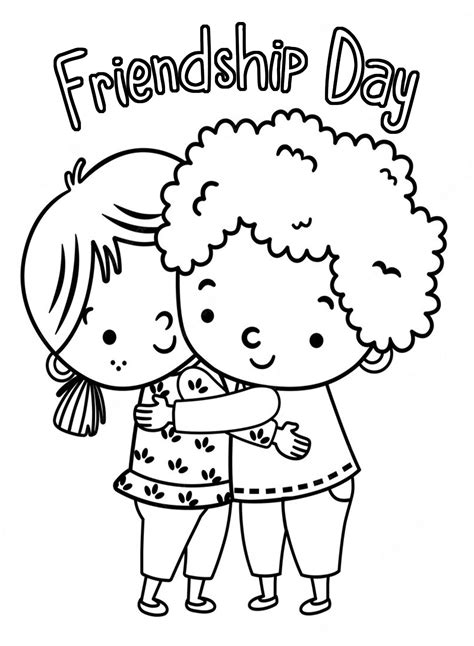 friendship coloring  printable coloring pages