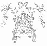 Coloring Carriage Cinderella Clipart Pages Wedding Color Clip Cliparts Popular Collection Library Coloringhome sketch template
