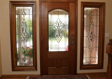 Decorative Leaded Glass Door Inserts Choosing Tips Home Doors Design