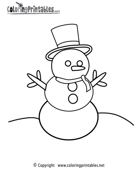 snowman coloring page   seasonal coloring printable