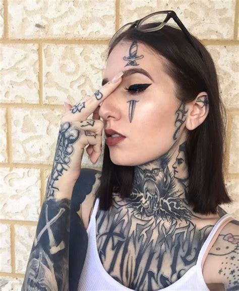 pin  john doe  alternative skin color facial tattoos girl tattoos face tattoos