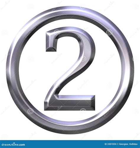 silver number  stock illustration illustration  reflection