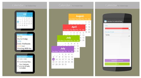 android wear apps  beautiful calendar automate  home   wrist  create
