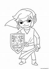 Zelda Link Legend Wind Waker Coloring Pages Coloriage Printable Toon Imprimer Color Dessin Colorier Print Cartoon Online Supercoloring Dessins Wild sketch template