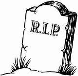 Tombstone Coloring Rip Clipart sketch template