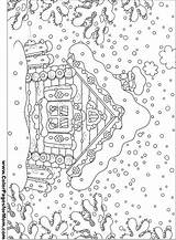 Coloring Pages Adult Christmas Printable House Houses Sheets Color Adults Books раскраски Winter источник Colorpagesformom Kids Choose Colorarty Board Enregistrée sketch template