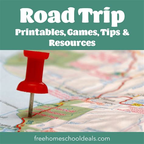 road trip printables games tips resources  homeschool
