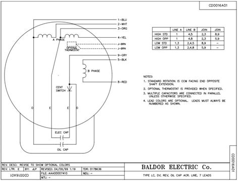 baldor capacitor wiring