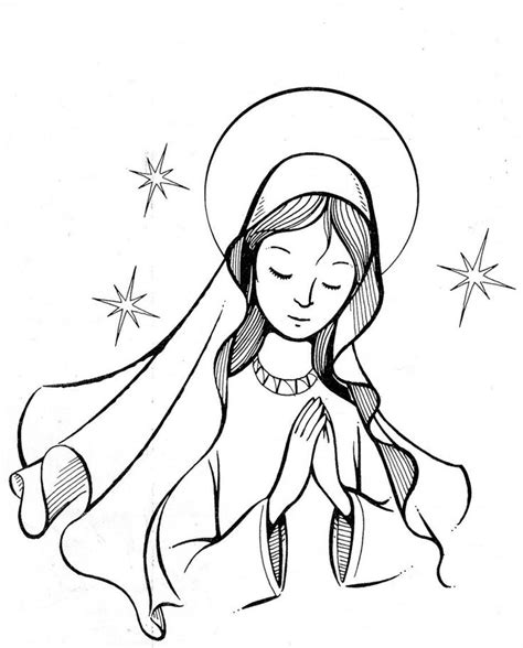 virgin mary coloring page  getcoloringscom  printable