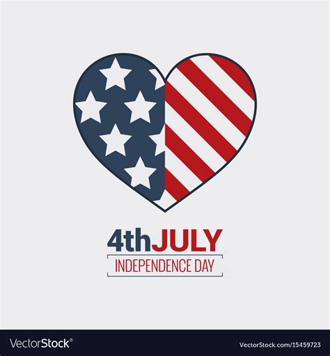 july fourth logo independence day design vector image