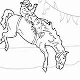 Bucking Bronc Bronco Rider Getcolorings sketch template