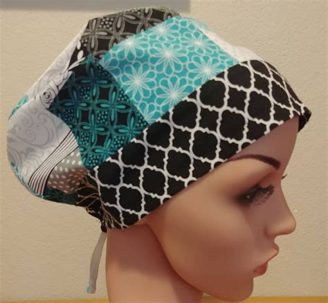 womens surgical cap scrub hat chemo cap patch pattern