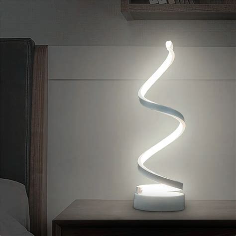 creative design spiral modern table light acrylic table lamps  bedroom  lamp home decor