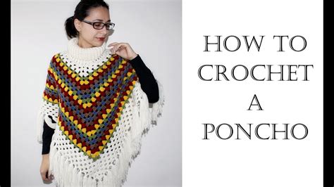 how to crochet easy poncho youtube