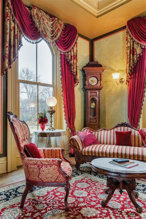 parlor  furnished  renaissance revival antiques victorian living room victorian