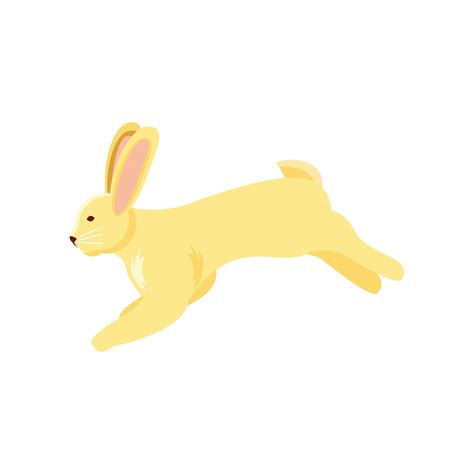 cute rabbit jumping  vector art  vecteezy