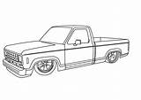 Chevy Truck Lowrider Dropped Silverado Slammed C10 sketch template