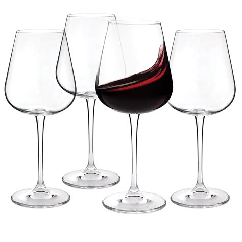 Crystal Red Wine Glasses Set Of 4 450ml 15 2 Oz