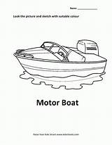 Coloring Motor Boat Pages Popular sketch template