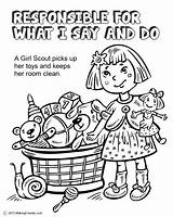 Coloring Scout Girl Pages Daisy Responsible Say Law Scouts Printable Do Petal Responsibility Sheets Petals Book Makingfriends Color Print Orange sketch template