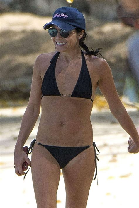 andrea corr in black bikini at the beach in barbados