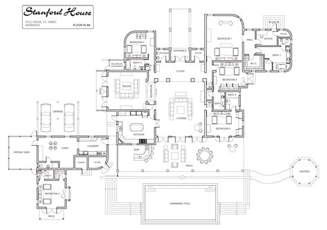 luxury floor plans stanford house luxury villa rental  barbados floor plan plans