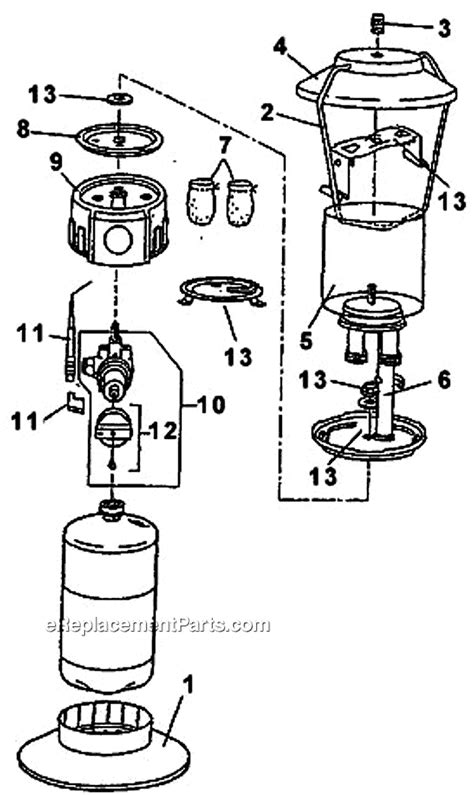 coleman  parts list  diagram ereplacementpartscom