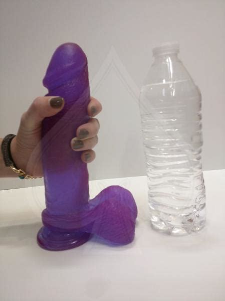 crystal jellies ballsy cock 8 inches purple dildo on literotica
