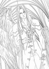 Coloring Sephiroth Fantasy Final Pages Lineart Color Deviantart Getcolorings Printable sketch template