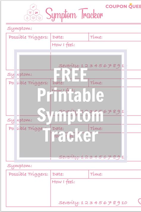 printable symptom tracker symptom tracker symptom tracker