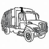 Truck Garbage Coloring Pages Clipart Trash Kids Plow Snow Printable Dump Clip Ford Trucks Drawing Semi Diesel Outline Cliparts Sanitation sketch template