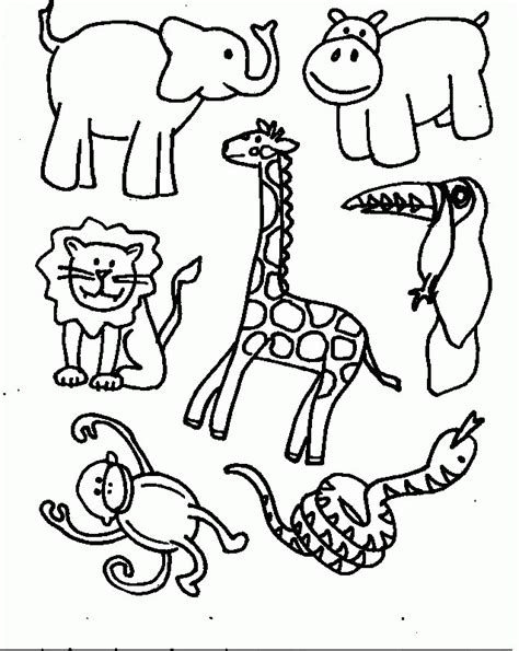 jungle animal pictures  print coloring home