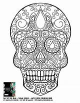 Skull Complicated Volwassenen Kleurplaat sketch template