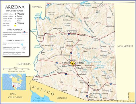 arizona maparizona state maparizona road map map  arizona