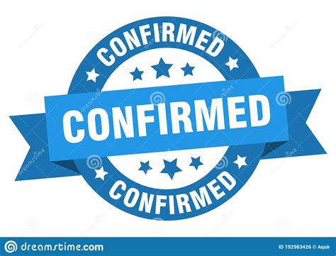 confirmed  ribbon isolated label confirmed sign stock vector illustration  medallion