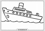 Barco Barcos Medios Pintar Rincondibujos Trenes Abril sketch template